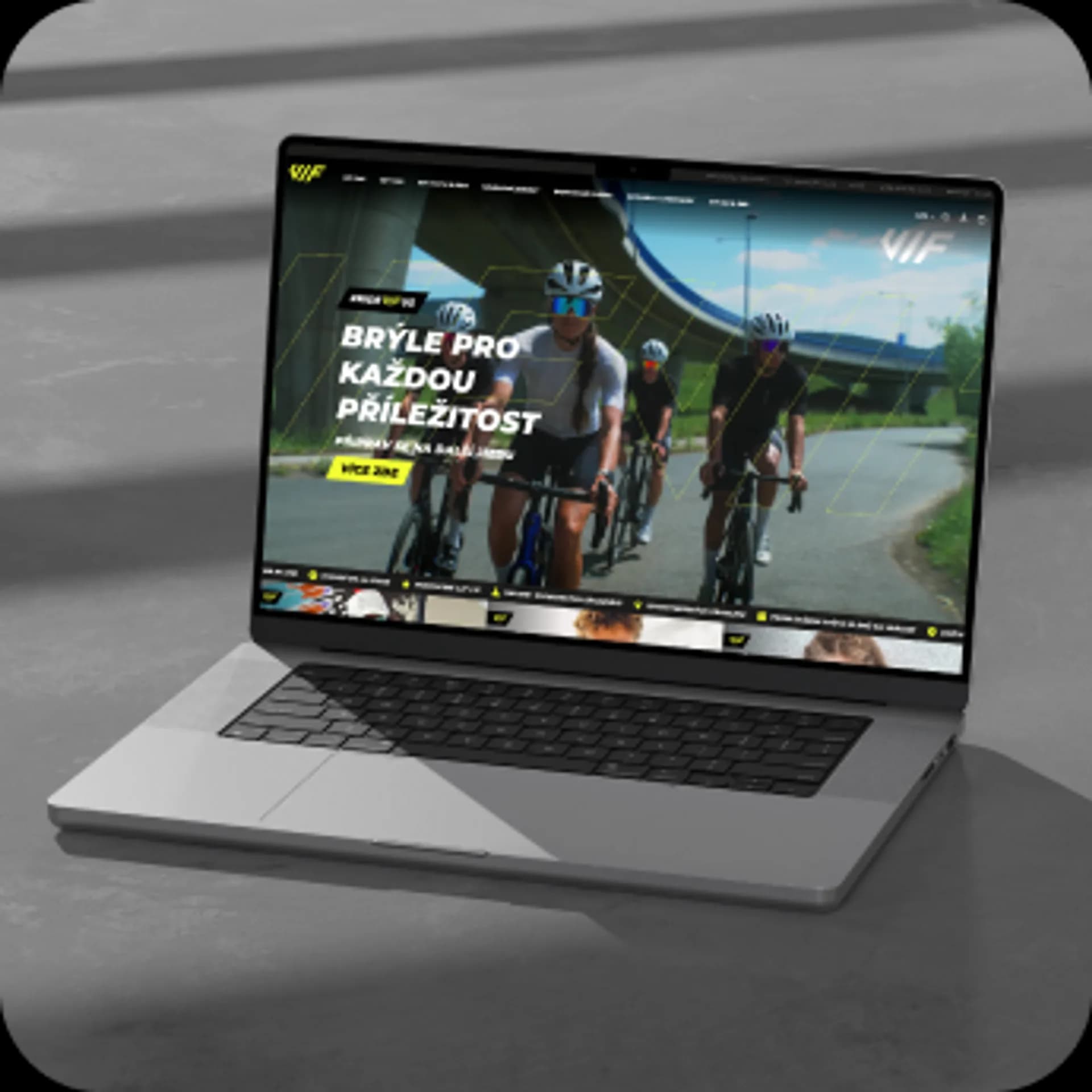 VIFSports notebook redesign mockup