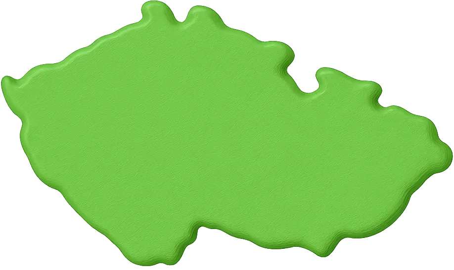 Green Czech Republic map