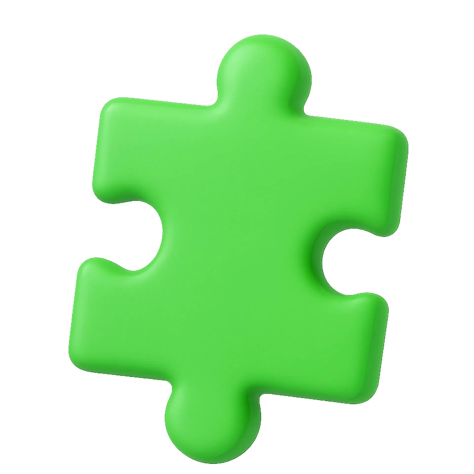 Green puzzle piece