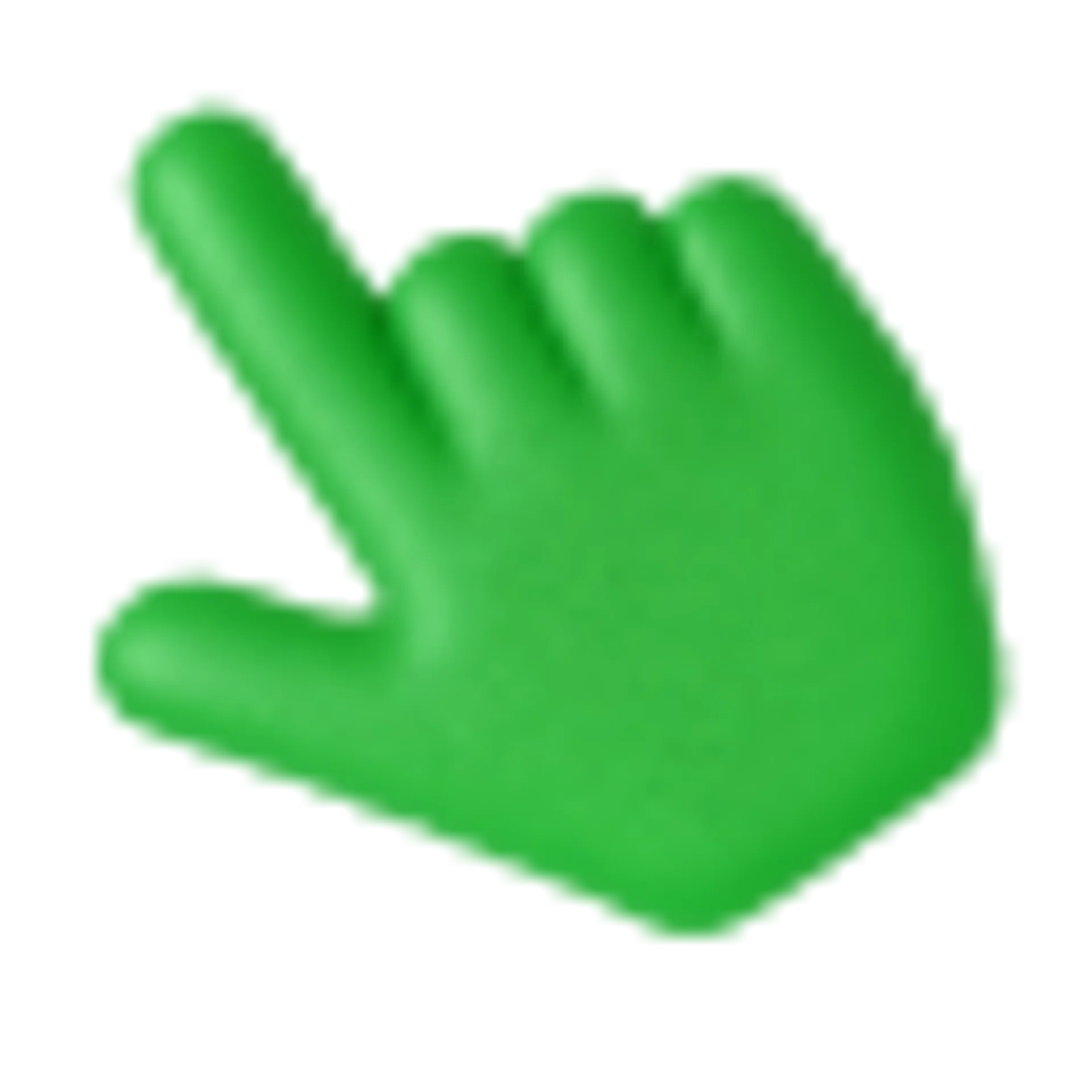 Green pointing hand
