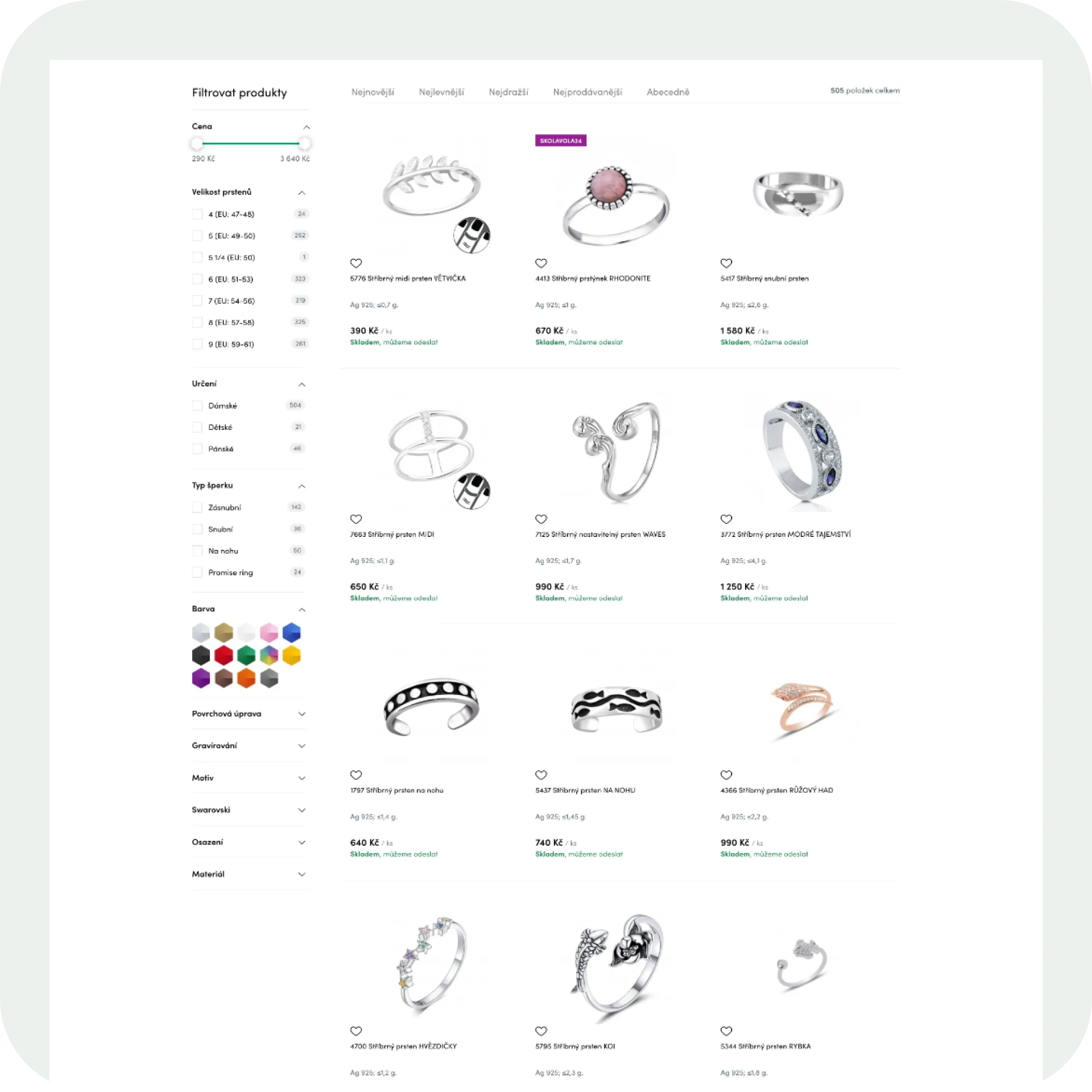 Olivie desktop mockup filters