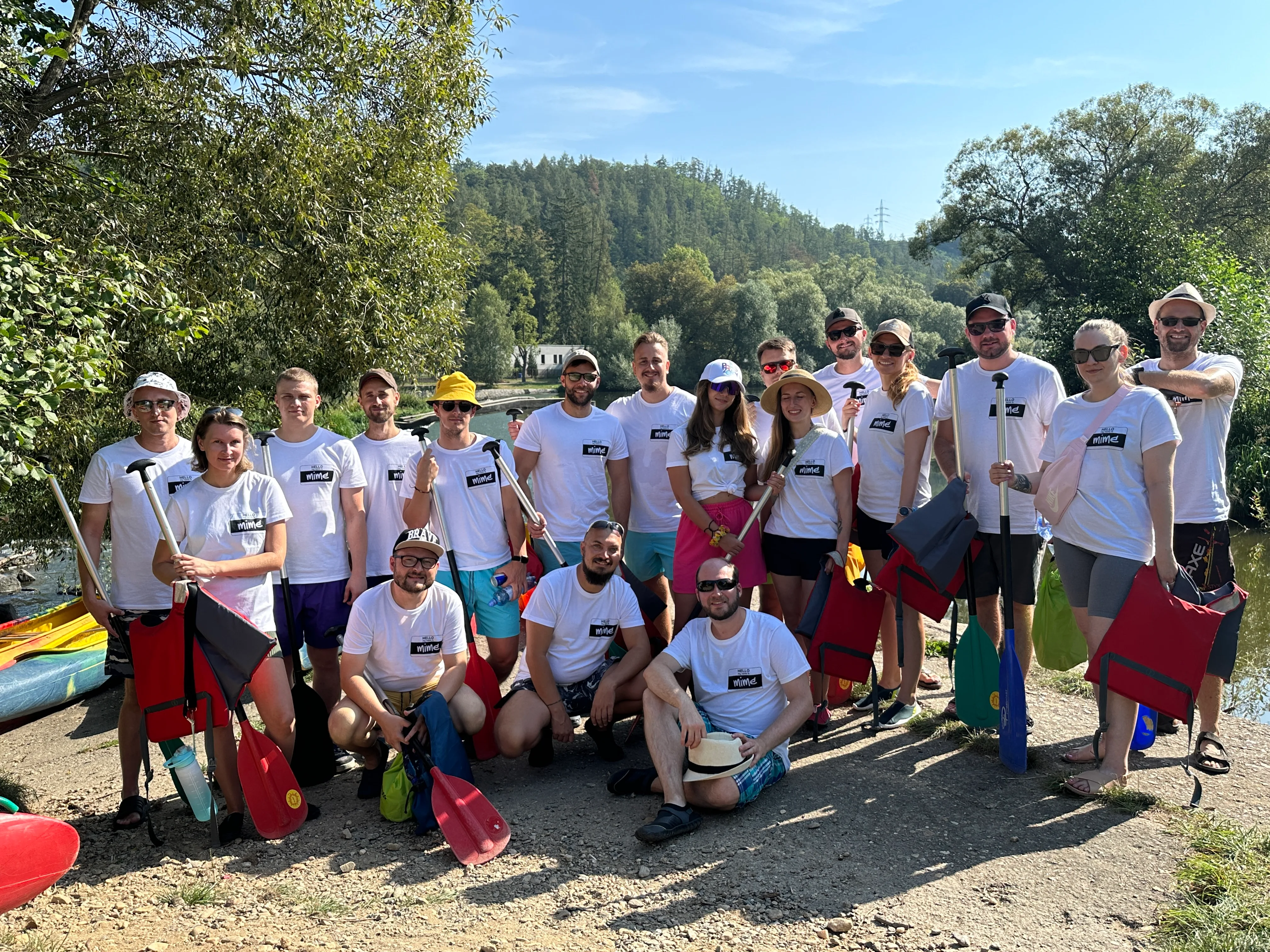 MIME Team on rafting trip