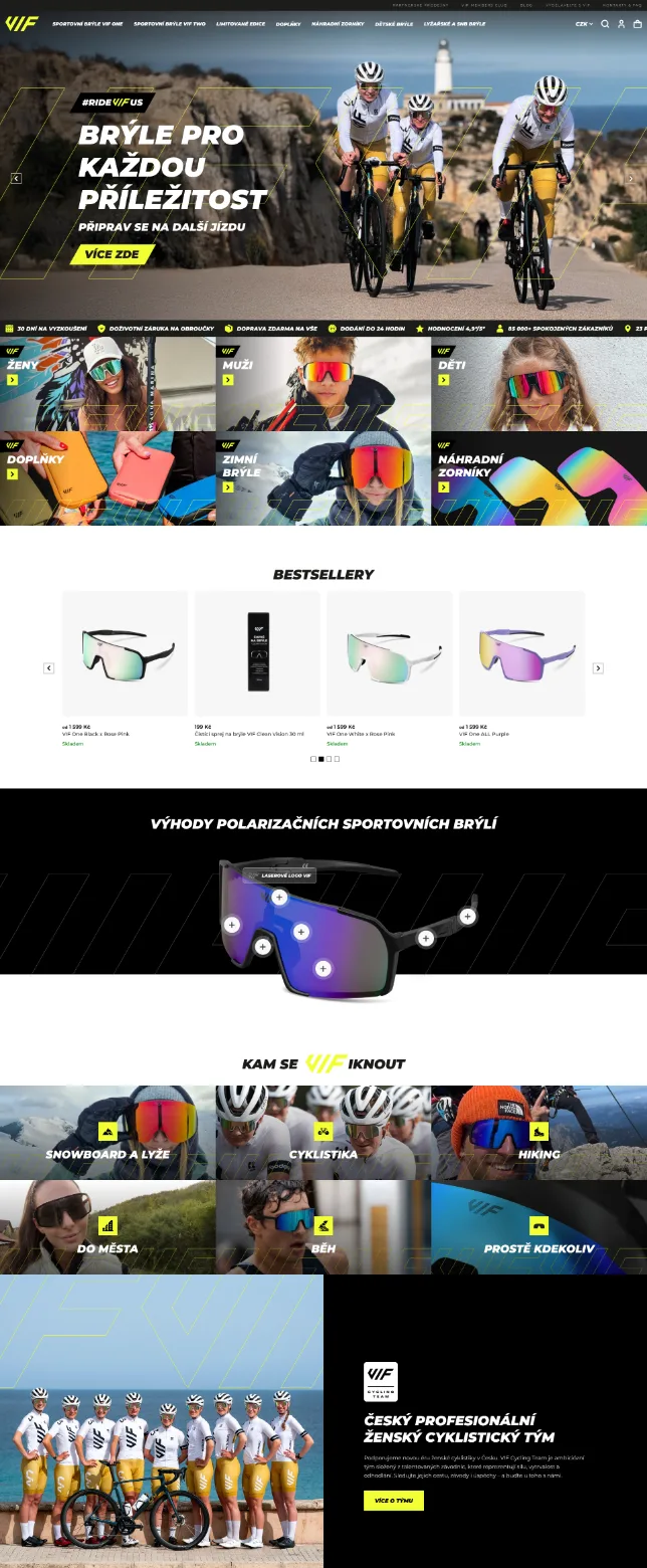 VIF e-shop původní design - detail